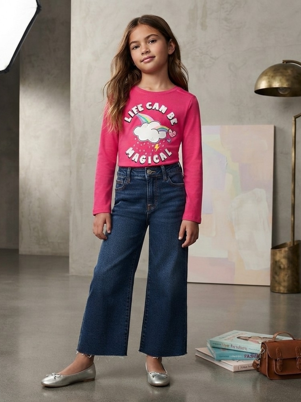 Garanimals Bright Pink 'Life Can Be Magical' Long-Sleeve Tee